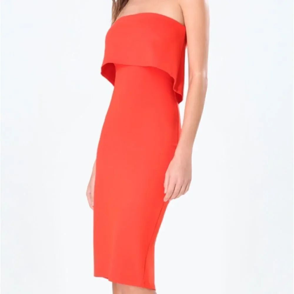 Bebe Strapless Midi Dress